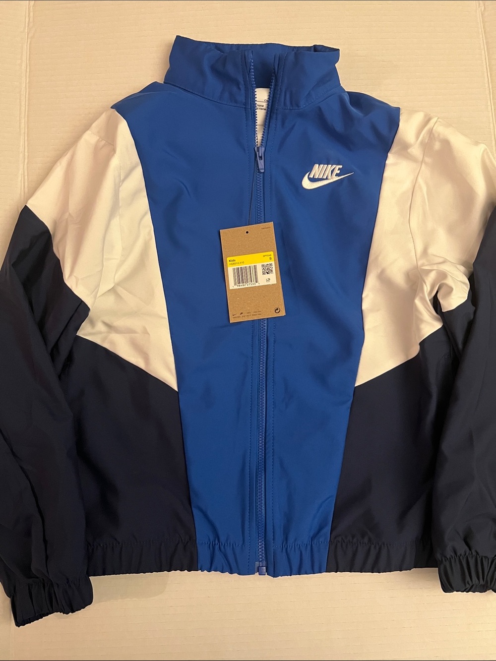 Nike Colorblock Blue White Boy’s Windbreaker Jacket